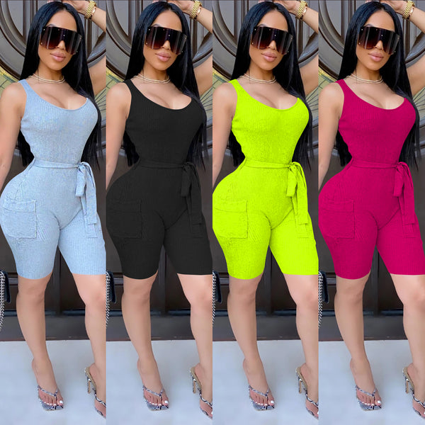 X3626 special offer, non-refundable and non-exchangeable, carefully shoot   European and American fashion women's clothing one-piece tooling bag shorts