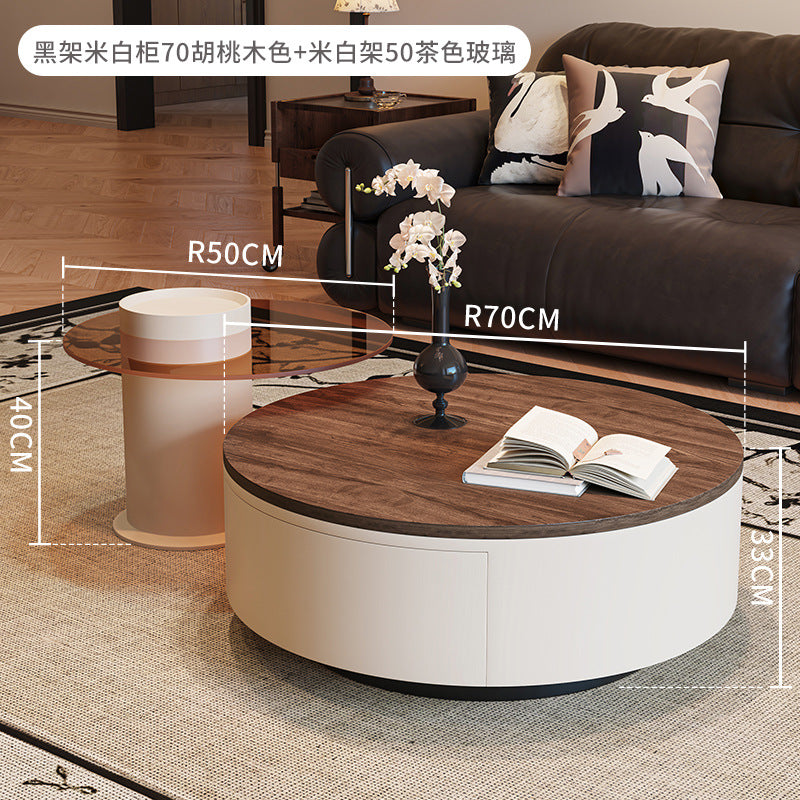 New solid wood coffee table - modern minimalist, light luxury, high-end design for living rooms and small spaces