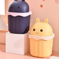 Creative desktop trash can with lid - perfect for office, home, bedroom, living room, kitchen - waste bin, sanitary bucket, tabletop paper basket