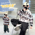 Children's clothing boys spring clothing sweatshirt spring & fall new arrivalchildrentopsspring boys handsome street trendy