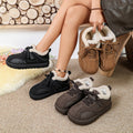 plus sizeelegantfleece-linedheattech german training shoes for women fall and winternew arrival front tie backretro soft bottom anti-snow boots