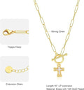 2026 amazon new arrival paperclip ot clasp cross necklace couple's style unique design vintage choker
