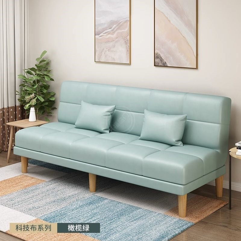 Small apartment folding sofa, bedroom stylish minimalist modern light luxury tech classic style sofa, rental apartment sofa