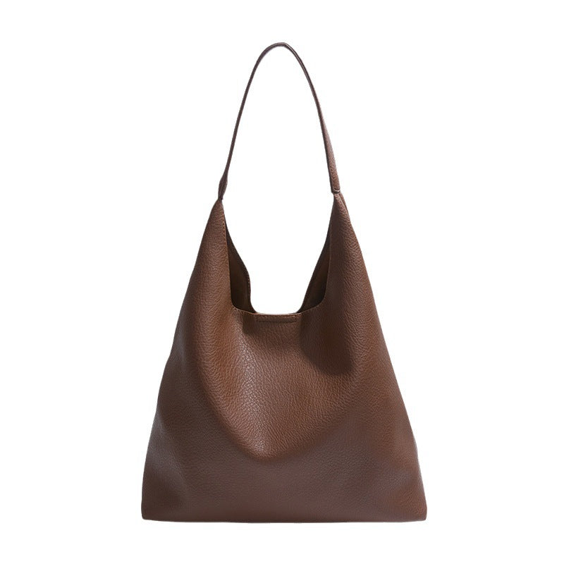 Autumn and winter new commuter tote bag women 2025 retro is a large-capacity shoulder bag simple casual armpit bag