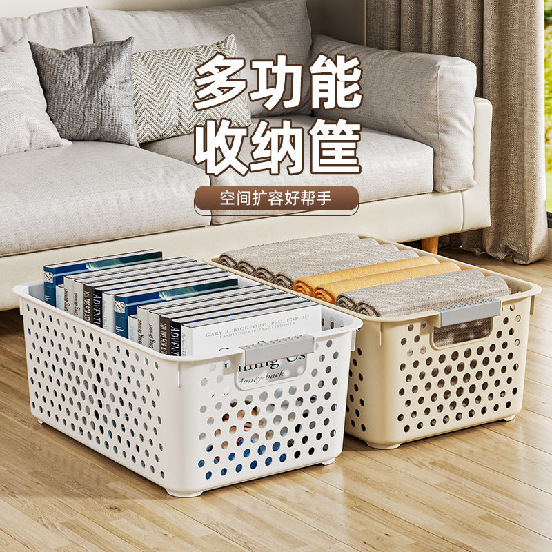 Plastic storage baskets desktop organizer household storage box snack toy storage basket multiple set