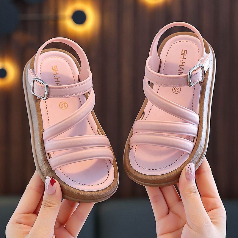Girls' open-toe sandals: stylish summer new arrivals - korean style, princess-inspired, cute, versatile, and chic for students