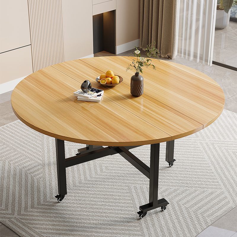 Folding dining table - round, multi-functional, portable, and wheeled - perfect for small spaces