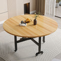 Folding dining table - round, multi-functional, portable, and wheeled - perfect for small spaces