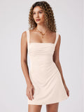 Insnew arrivalfashion cross-border sexysexy girlsense of designbackless waist slimming look a swing dress