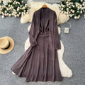 Lazy style casualclassy looselongsweatercardiganoutwear + inner wear silmknittingdresssuit
