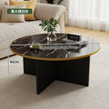 Small round table casualscandinavian round tea table design living room small apartment bedroom modern coffee table artificial board without frame