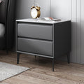 Bedside table modern casual slate accessible luxury solid wood for home bedroom bedside table leather casual simple popular storage cabinet