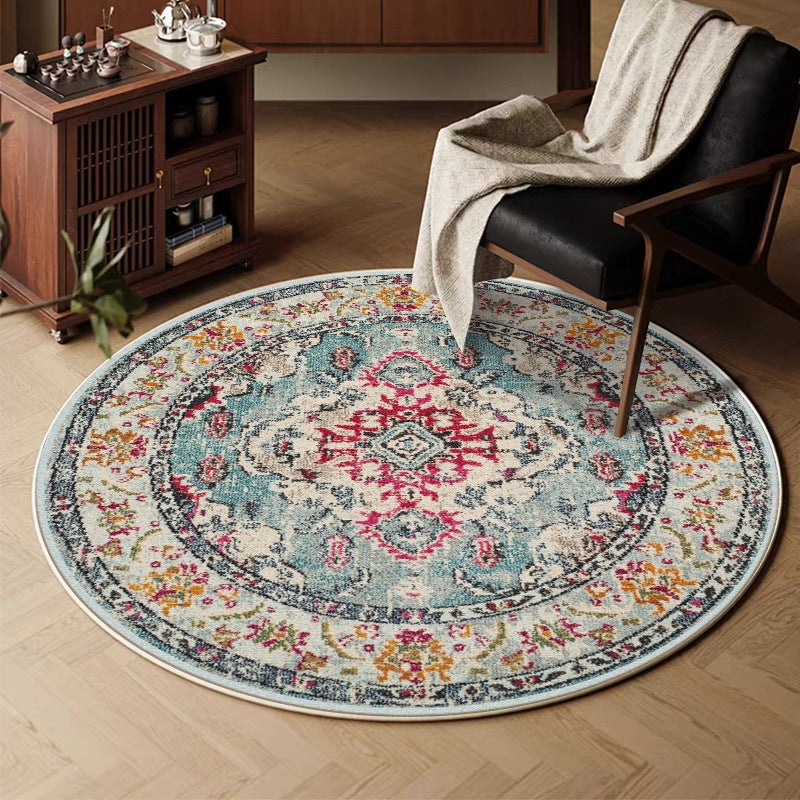 retro round for home living room sofa coffee table carpet imitation cashmere hanging basket foot mat persian bedroom bedside blanket