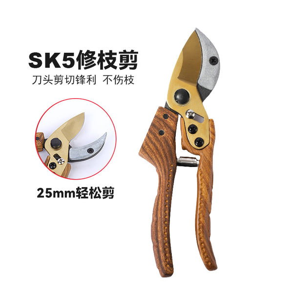 Wood grain pruning shears thick branches labor-saving pruning shears non-slip handle sharp stainless steel orchard shears garden shears manufacturers wholesale