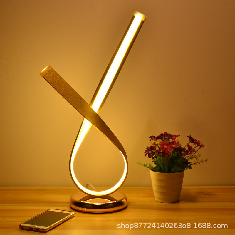 Modern minimalist led table lamp - bedroom bedside lamp, living room study, unique designer nordic style, energy-saving eye protection desk lamp