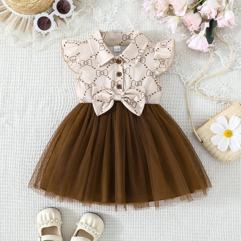 exclusive: girls' summer plaid fashion dress with flutter sleeves - dropshipping available