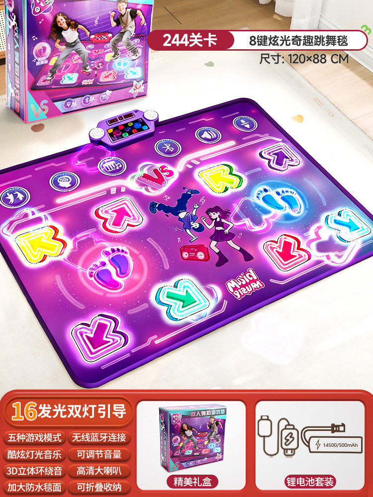 Kids' educational light-up musical dance mat - bluetooth activated, sports & gaming, casual fitness, jumping toy for boys & girls