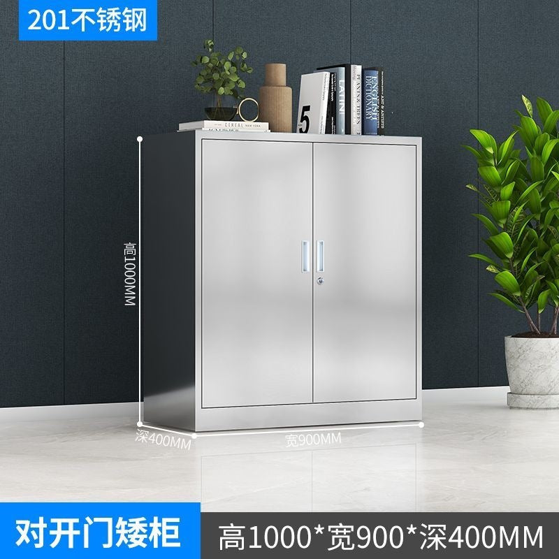 Stainless steel low cabinet office file cabinet document storage cabinet tool organizer cabinet cupboard drawer with lock filing cabinet