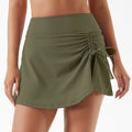 Summernew arrivalfashion tape two-piece high waist tennis skirt badminton golf breathable fitness half-length sports skirt