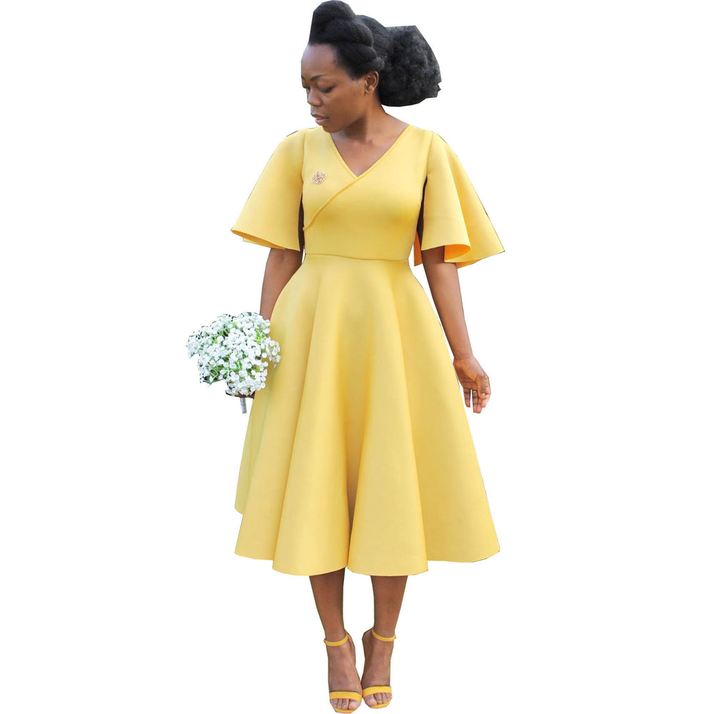 African cross-border  new european and american style elegant commute solid color loose fit dress