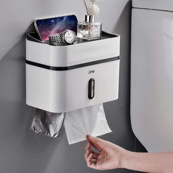 Toilet tissue box No punching wall hanging Creative waterproof paper roll paper Toilet toilet carton Toilet paper rack
