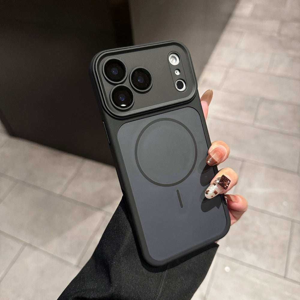 Two-tone magnetic apple 17 pro max phone case, compatible with iphone 16, integrated button protective cover, premium feel for iphone 11