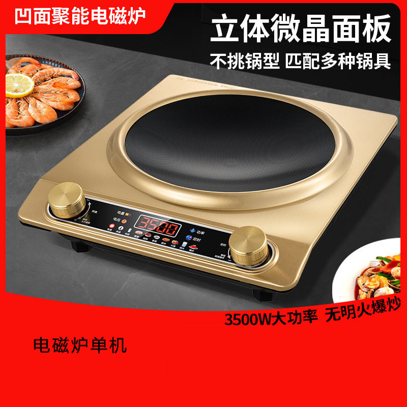 Concave induction cooker for home new arrival fire stove high power induction cooker commercial battery stove