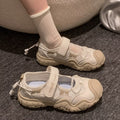Mesh ugly cute flats women's 2026 summer new thick solecut out women's shoes thin breathable casual sports shoes sandals