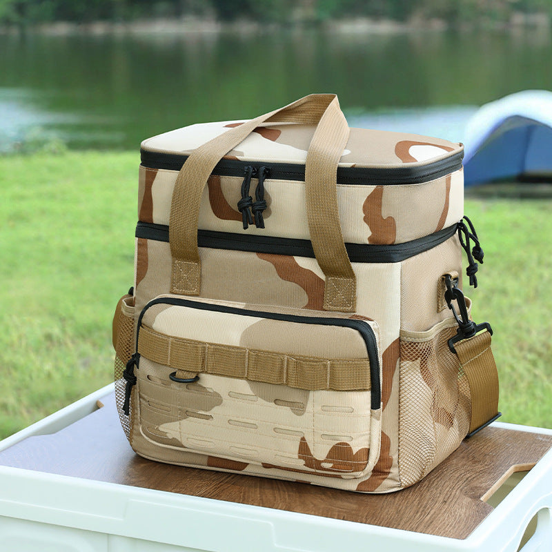Beilian Picnic Insulation Box Portable Double-layer Outdoor Ice Bag Wholesale Delivery Large Capacity One Shoulder Anti-Leak Insulation Bag