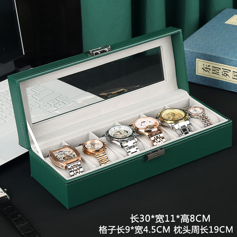 Leather watch box, watch storage box, watch display box, watch box, multiple watches, jewelry box, sunroof bracelet box.