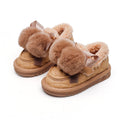 winter new arrivals: girls' fleece-lined cotton shoes - versatile bow-tie casual ankle boots for students (sizes for mid-to-large children)