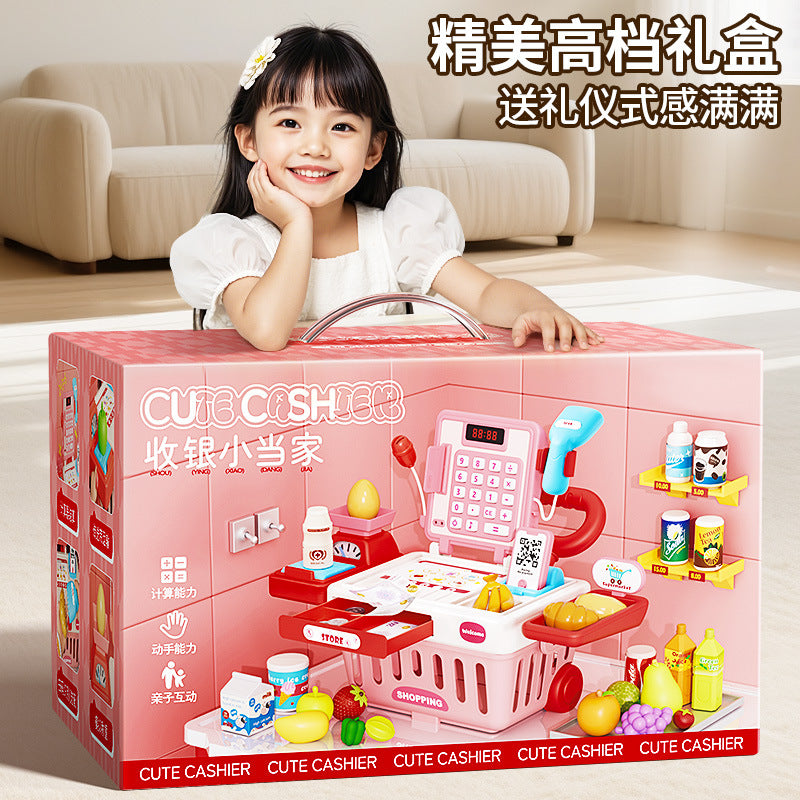 Kids' supermarket cash register toy - educational simulation checkout counter for boys and girls - pretend play birthday gift for toddlers