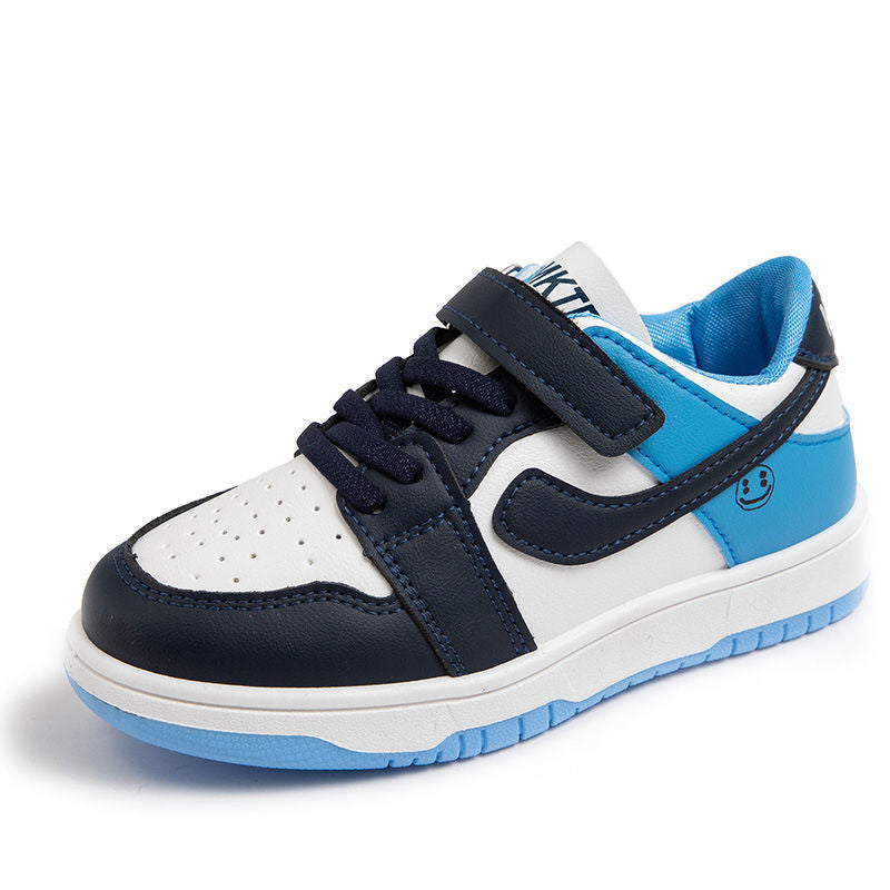 Boys' shoes spring 2025 new girls' sports shoes medium and large children's board shoes low-top aj children's breathable casual shoes