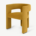 Creative single sofa light luxury minimalist modern ins living room leisure chair orange fabric reception armchair