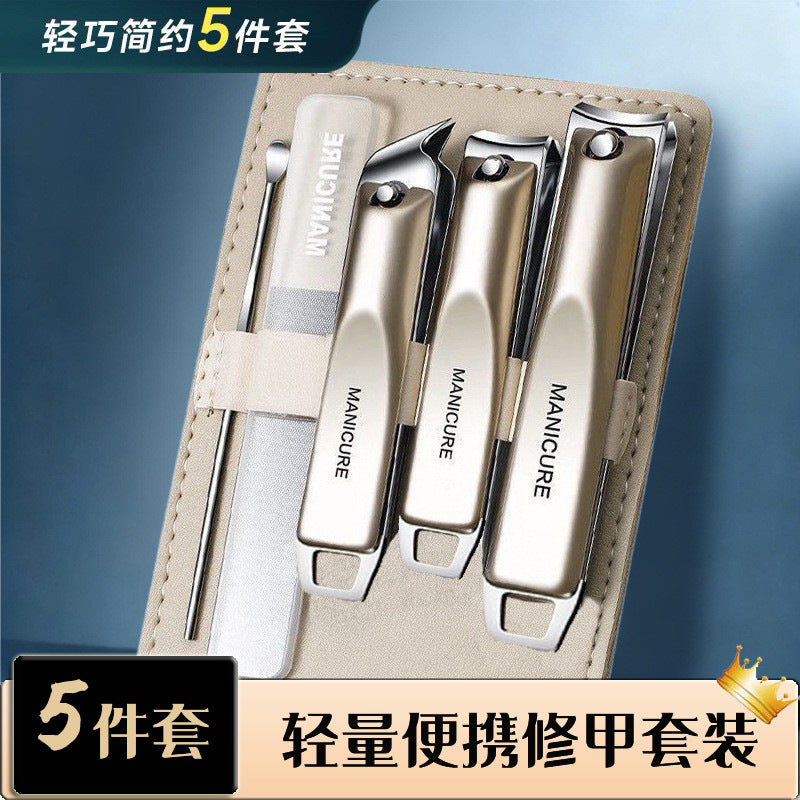 German precision nail clipper set - universal design for men & women - home use, portable, angled edge, complete manicure tool kit