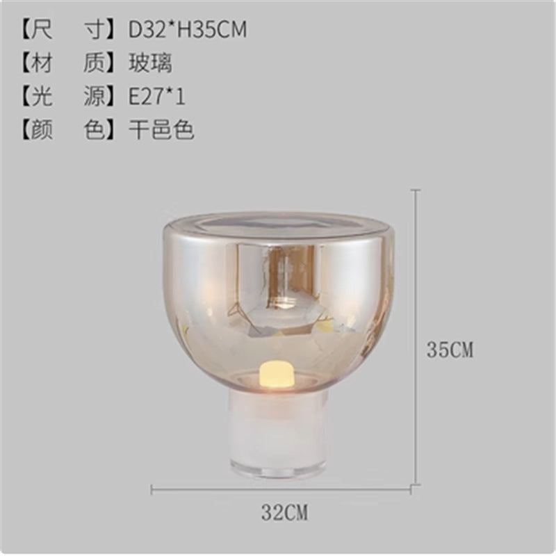 Modern minimalist glass table lamp - bedroom bedside lamp - designer high-end nordic style - living room, study, decorative home & hotel lighting