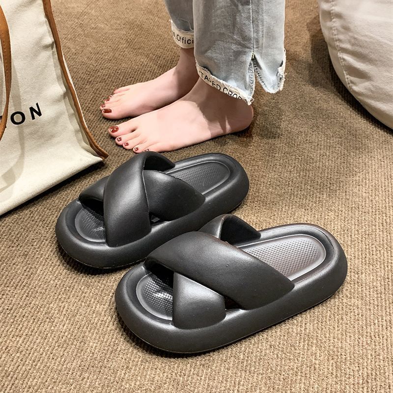 2025 hot-selling minimalist versatile criss-cross bow thong sandals for women - summer outdoor wear, trendy anti-slip beach slippers