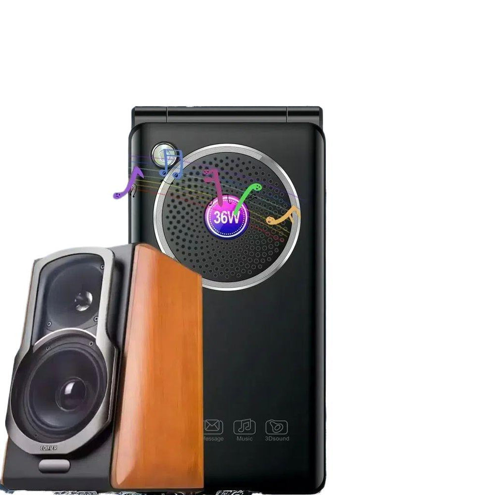Extra-large earpiece flip phone for seniors - auto answer, hands-free, default color, straight-panel universal model