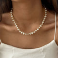 Irregular imitation pearl necklace wholesale european and american cross-border jewelry retro accessible luxury high-end stacked clavicle chain jewelry