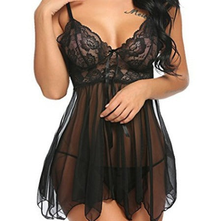 sexy lingerie, sexy lingerie, front slit nightgown,   dropshipping 1163