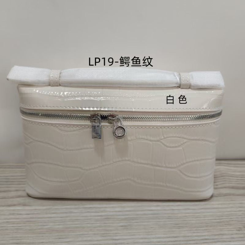 Lp19 genuine leather lunch box bag new arrival gigi same style kelly bag pebbled cowhide satchel bag simple shoulder bag for women