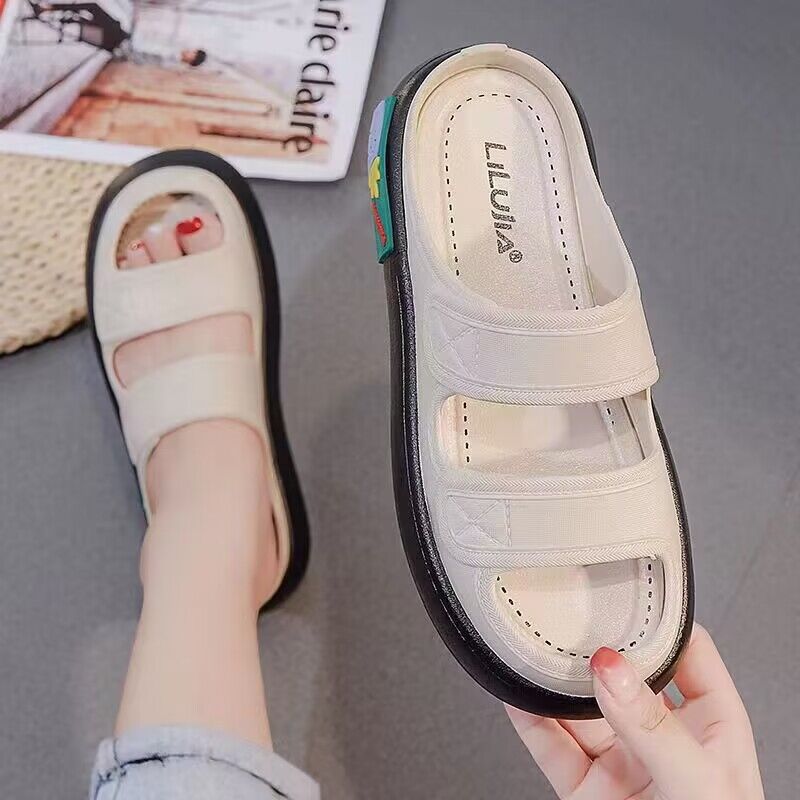 Crocs spring & fall slippers women's outwear popular beach shoes soft bottom ultra-light genuine casual soft toe women's shoes