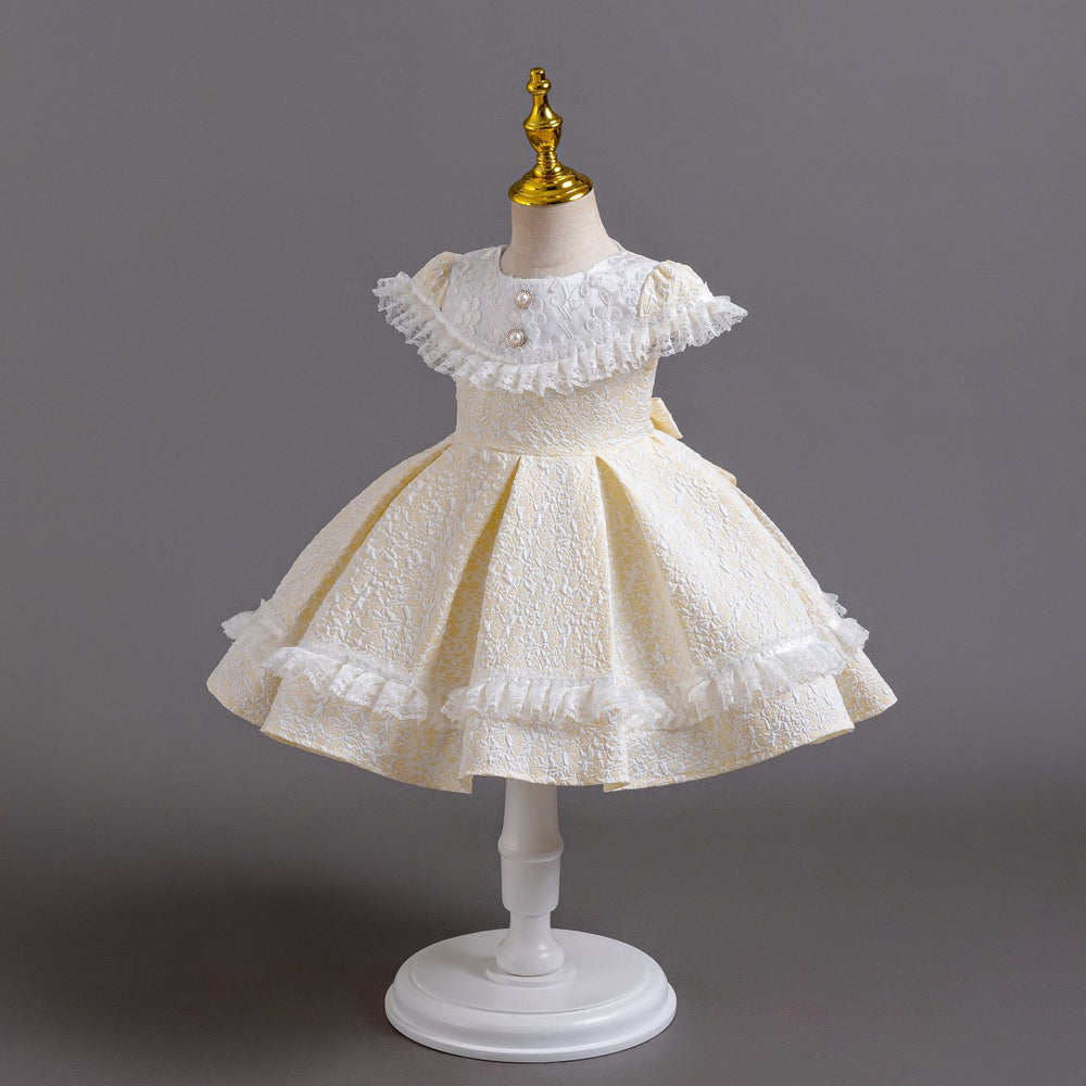 Wholesale new arrival baby girl evening dress lace tutu cake princess dress first birthday dress baby dress