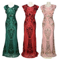 Special offer: european & american fashion sexy sequin maxi dress - solid color, elegant, luxurious wedding, prom, and evening gown