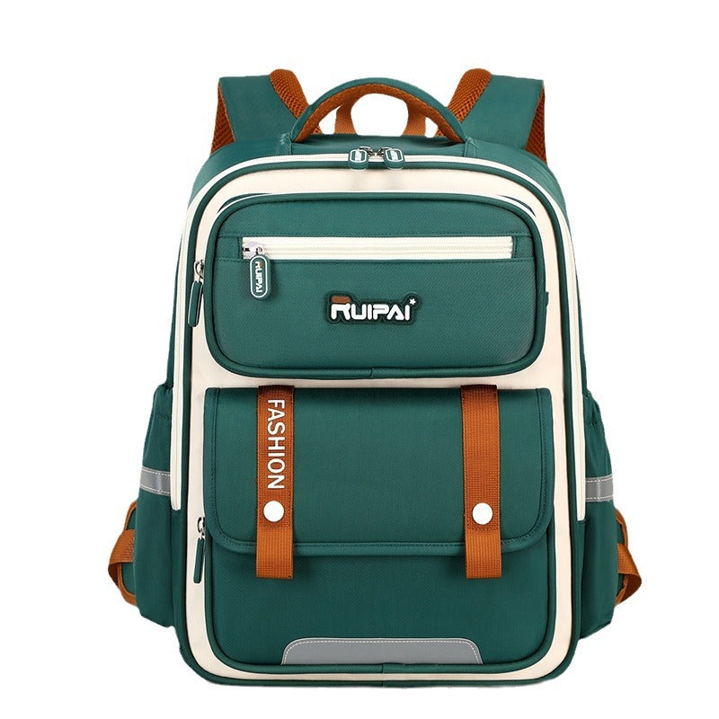 Ruipai primary school schoolbag boys and girls large-capacity multi-compartment waterproof and wear-resistant children's spine protection schoolbag manufacturer customization