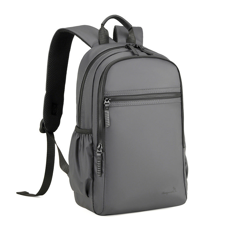 New, leather film fashionable black backpack men's high sense large capacity lightweight casual bag travel backpack