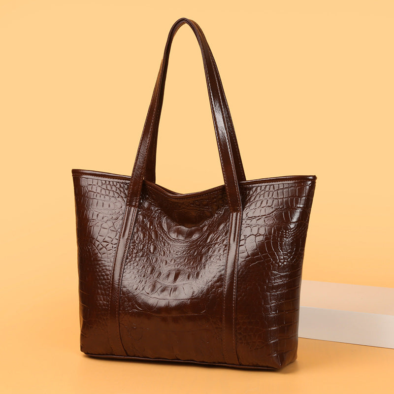 Crocodile pattern women's bag large capacity satchel bag fashioncasual shoulder bag tote bag 2022new arrival dropshipping