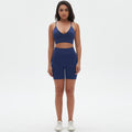 seamless knittingpure color high elastic tight sexy yoga suit suspender beautiful back running fitness two-piece set
