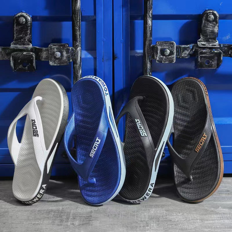 New casual flip-flops men's outwear non-slipfashioncasual flip-flops men's breathable beach sandals wholesale
