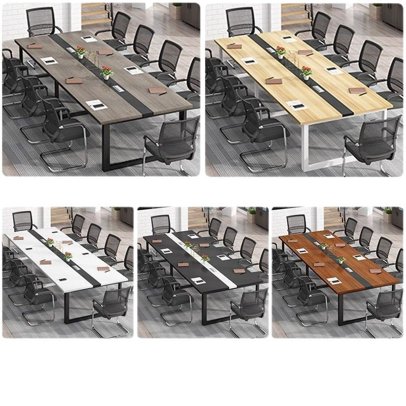 Conference table Long table Simple office Modern table and chair combination Conference room Training table Rectangle negotiation